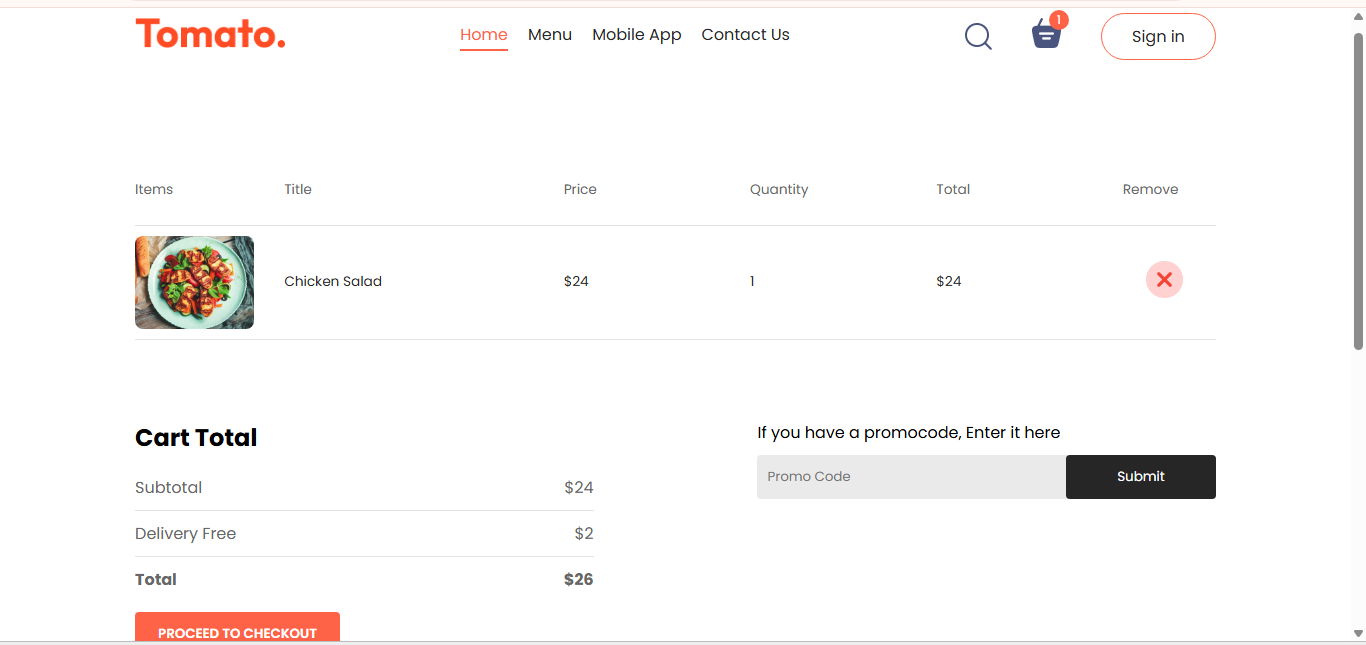 Tomato Food Delivery